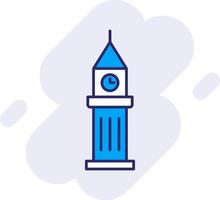 Tower Line Filled Backgroud Icon vector