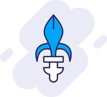 fleur Delaware lis línea lleno fondo icono vector