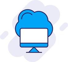 Cloud Computing Line Filled Backgroud Icon vector