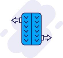 Wheel Alignment Line Filled Backgroud Icon vector