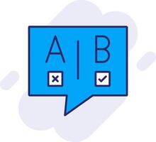 Ab Testing Line Filled Backgroud Icon vector