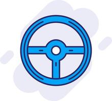 Steering Wheel Line Filled Backgroud Icon vector