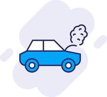 Broken Car Line Filled Backgroud Icon vector