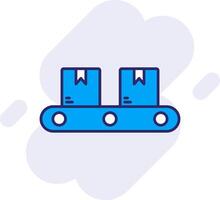 Packing Line Filled Backgroud Icon vector