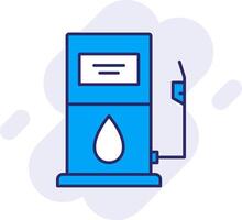 Gas Station Line Filled Backgroud Icon vector