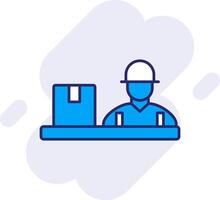 Assembling Line Filled Backgroud Icon vector