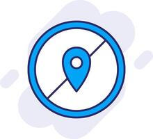 Avoid Line Filled Backgroud Icon vector