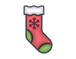 une 3d Noël chaussettes sur une transparent Contexte png