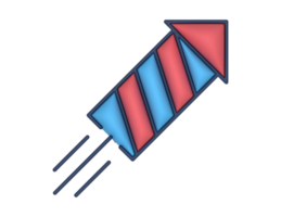 uma 3d fogos de artifício em uma transparente fundo png