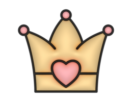 a 3d Queen Crown  on a transparent background png