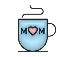 a 3d Mothers Day on a transparent background png