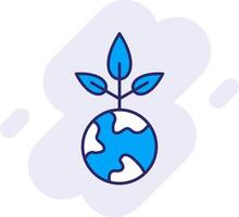 Earth Day Line Filled Backgroud Icon vector