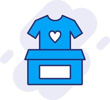 ropa donación línea lleno fondo icono vector