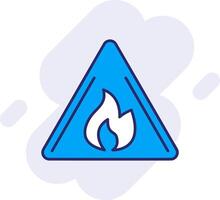 Hazards Line Filled Backgroud Icon vector