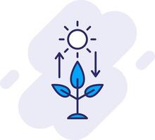 Photosynthesis Line Filled Backgroud Icon vector