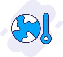 Global Warming Line Filled Backgroud Icon vector