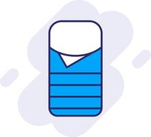 Sleeping Bag Line Filled Backgroud Icon vector