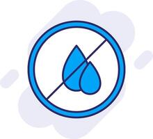 Water Scarcity Line Filled Backgroud Icon vector