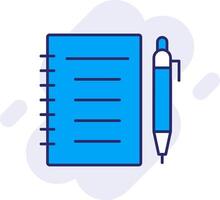 Notebook Line Filled Backgroud Icon vector
