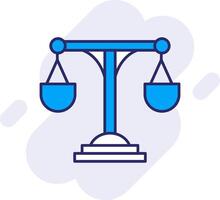 Justice Scale Line Filled Backgroud Icon vector
