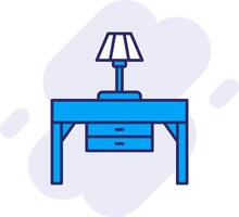 Console Table Line Filled Backgroud Icon vector