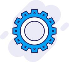 Cogwheel Line Filled Backgroud Icon vector