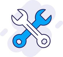 Wrench Line Filled Backgroud Icon vector
