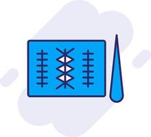 Stitches Line Filled Backgroud Icon vector