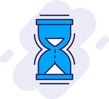 Hour Glass Line Filled Backgroud Icon vector