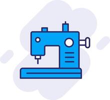 Sewing Machine Line Filled Backgroud Icon vector