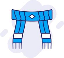 Scarf Line Filled Backgroud Icon vector