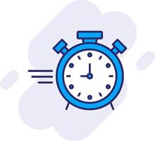 Stopwatch Line Filled Backgroud Icon vector