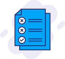 Check List Line Filled Backgroud Icon vector