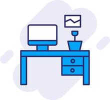 Workplace Line Filled Backgroud Icon vector