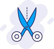 Scissors Line Filled Backgroud Icon vector