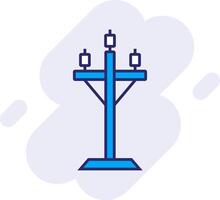 High Voltage Line Filled Backgroud Icon vector