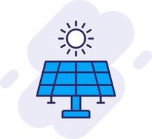 Solar Energy Line Filled Backgroud Icon vector