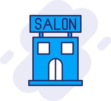 salón línea lleno fondo icono vector