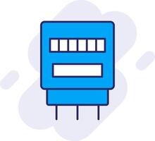 Electric Counter Line Filled Backgroud Icon vector