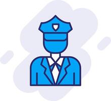 Police Line Filled Backgroud Icon vector