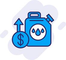 Oil Price Line Filled Backgroud Icon vector