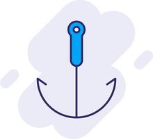 Grappling Hook Line Filled Backgroud Icon vector