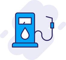 Gas Pump Line Filled Backgroud Icon vector