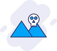 Skull Island Line Filled Backgroud Icon vector