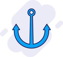 Anchor Line Filled Backgroud Icon vector