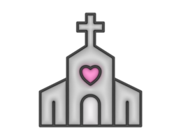 a 3d Church on a transparent background png