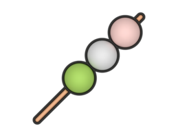 uma 3d dango em uma transparente fundo png