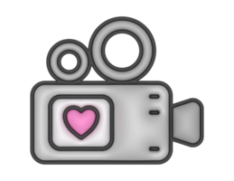 a 3d Video Camera on a transparent background png