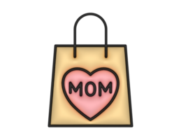 a 3d Mothers Day on a transparent background png