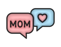 a 3d Mothers Day  on a transparent background png